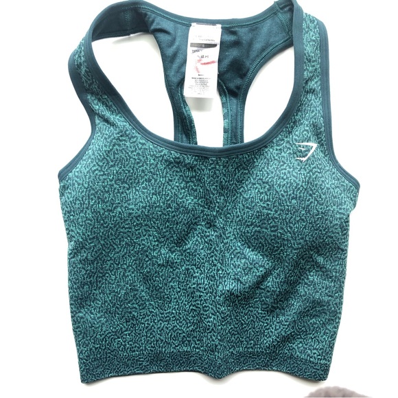 Gymshark S/M Adapt Animal Cycling Shorts & Seamless Crop Tank Top Set - Picture 2 of 7